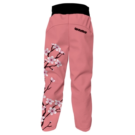 Softshellové kalhoty dětské WAMU, SAKURY, růžová