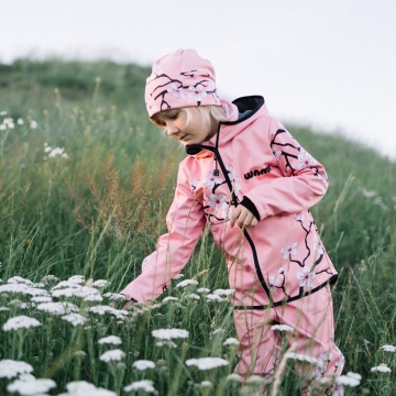 Softshellové kalhoty dětské WAMU, SAKURY, růžová