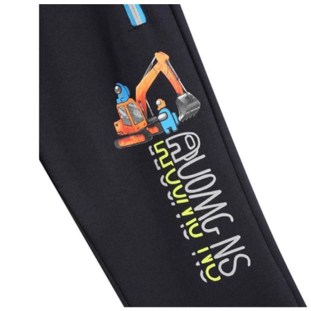 Chlapecké bavlněné tepláky s bagrem | Pohodlné a kvalitní