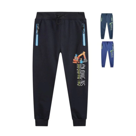 Chlapecké bavlněné tepláky s bagrem | Pohodlné a kvalitní