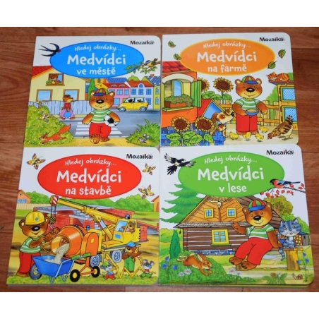 Leporela Medvídci - Na farmě, ve městě, v lese , na stavbě