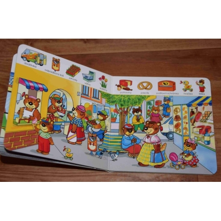 Leporela Medvídci - Na farmě, ve městě, v lese , na stavbě