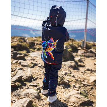 Softshellové kalhoty dětské WAMU, DUHOVÁ KOČKA