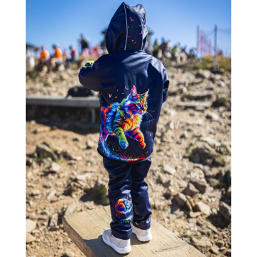 Softshellová bunda dětská WAMU, DUHOVÁ KOČKA