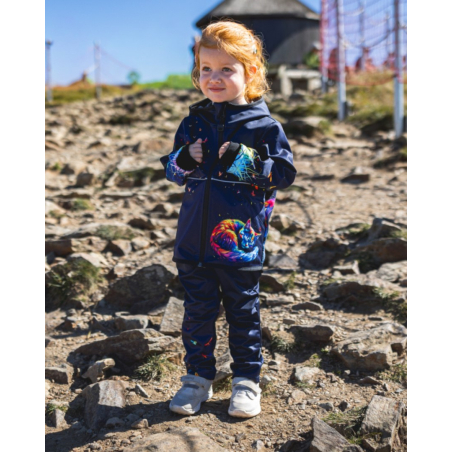 Softshellová bunda dětská WAMU, DUHOVÁ KOČKA