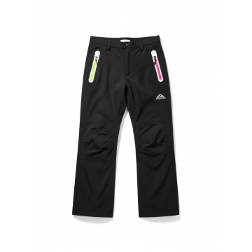 Dívčí jarní softshelové kalhoty Kugo růžovo - žlutý zip