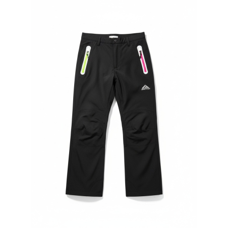 Dívčí jarní softshelové kalhoty Kugo růžovo - žlutý zip