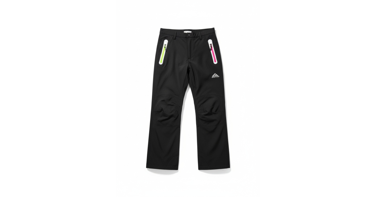 Dívčí jarní softshelové kalhoty Kugo růžovo - žlutý zip