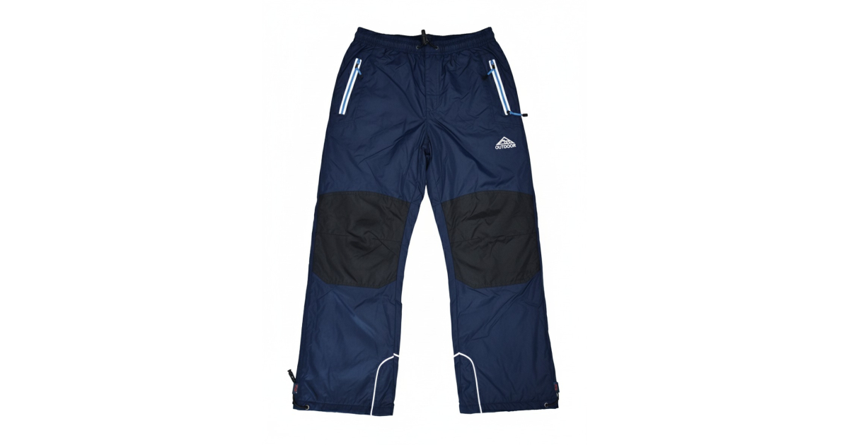 Zimní teplé šustákové kalhoty s fleesem