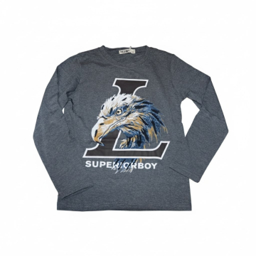 Chlapecké triko OREL dlouhý rukáv tm.šedá