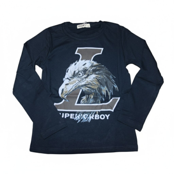 Chlapecké triko OREL dlouhý rukáv černá