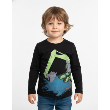 Chlapecké tričko dlouhý rukáv BAGR černá
