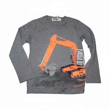 Chlapecké tričko dlouhý rukáv BAGR šedá