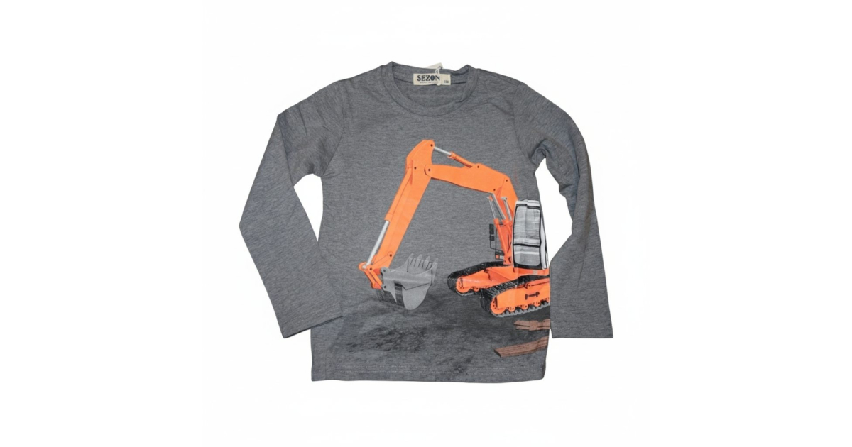 Chlapecké tričko dlouhý rukáv BAGR šedá