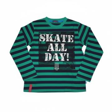 Chlapecké tričko dlouhý rukáv Kugo proužek