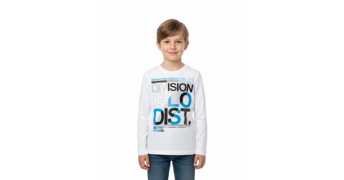 Chlapecké tričko dlouhý rukáv Glo-story nápis