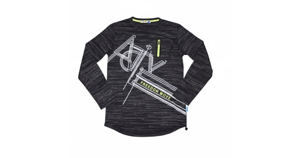 Chlapecké triko dlouhý rukáv reflex - imitace zipu Kugo