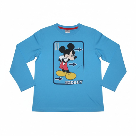 Chlapecké tričko dlouhý rukáv myšák Mickey modrá