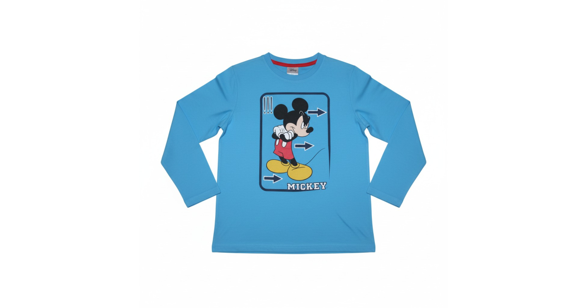 Chlapecké tričko dlouhý rukáv myšák Mickey modrá