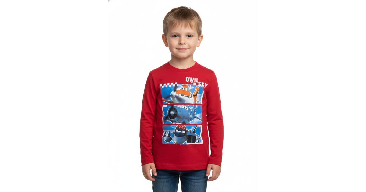Chlapecké tričko dlouhý rukáv  LETADLA - Disney
