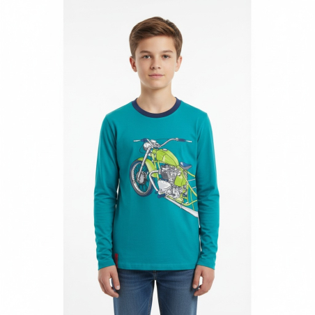 Chlapecké triko dlouhý rukáv - motorka