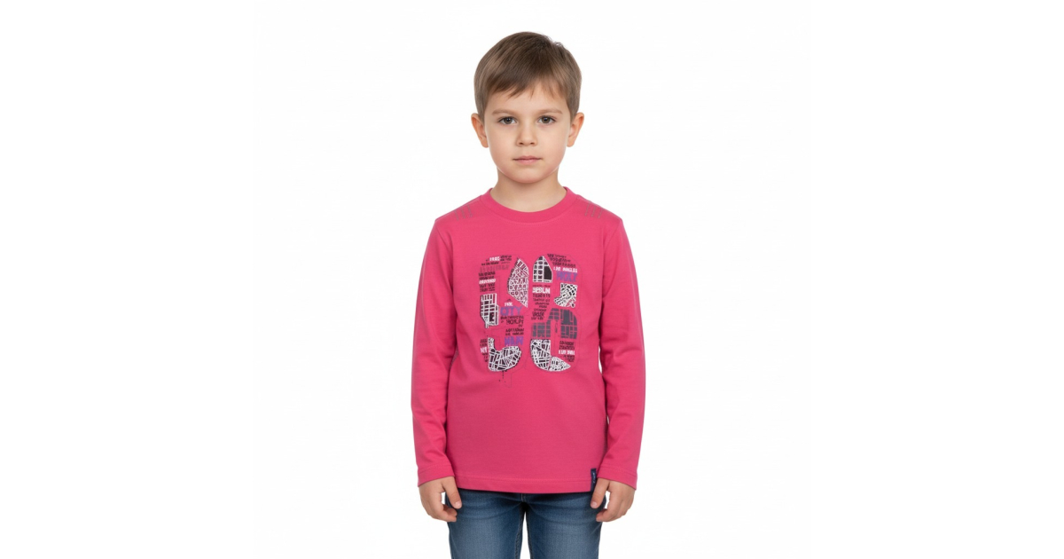 Chlapecké triko dlouhý rukáv Wolf  červená