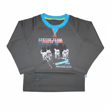 Chlapecké tričko dlouhý rukáv Kugo - vlci