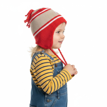 Pletená zimní čepice PLETEX na 2-4 roky MOTÝLEK