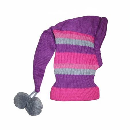 Dívčí pletená čepice - kukla Wolf