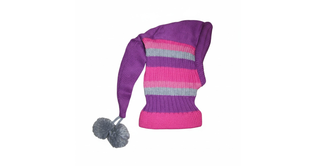 Dívčí pletená čepice - kukla Wolf