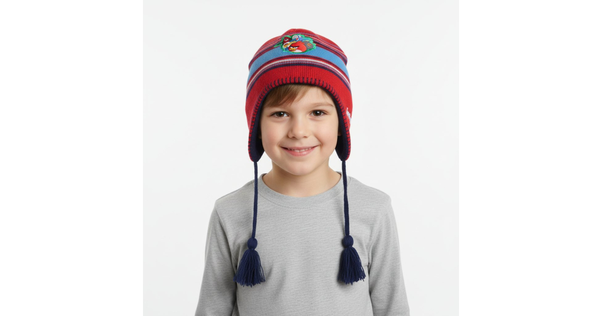 Zimní pletená čepice Angry Birds prodloužená