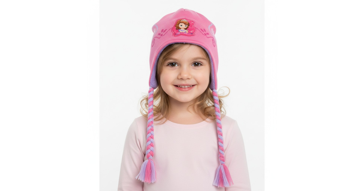 Dívčí zimní pletená čepice princezna Sofie