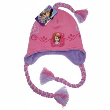 Dívčí zimní pletená čepice princezna Sofie