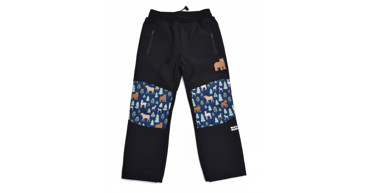 Softshellové kalhoty Wolf zateplené B2595 lesní zvířátka