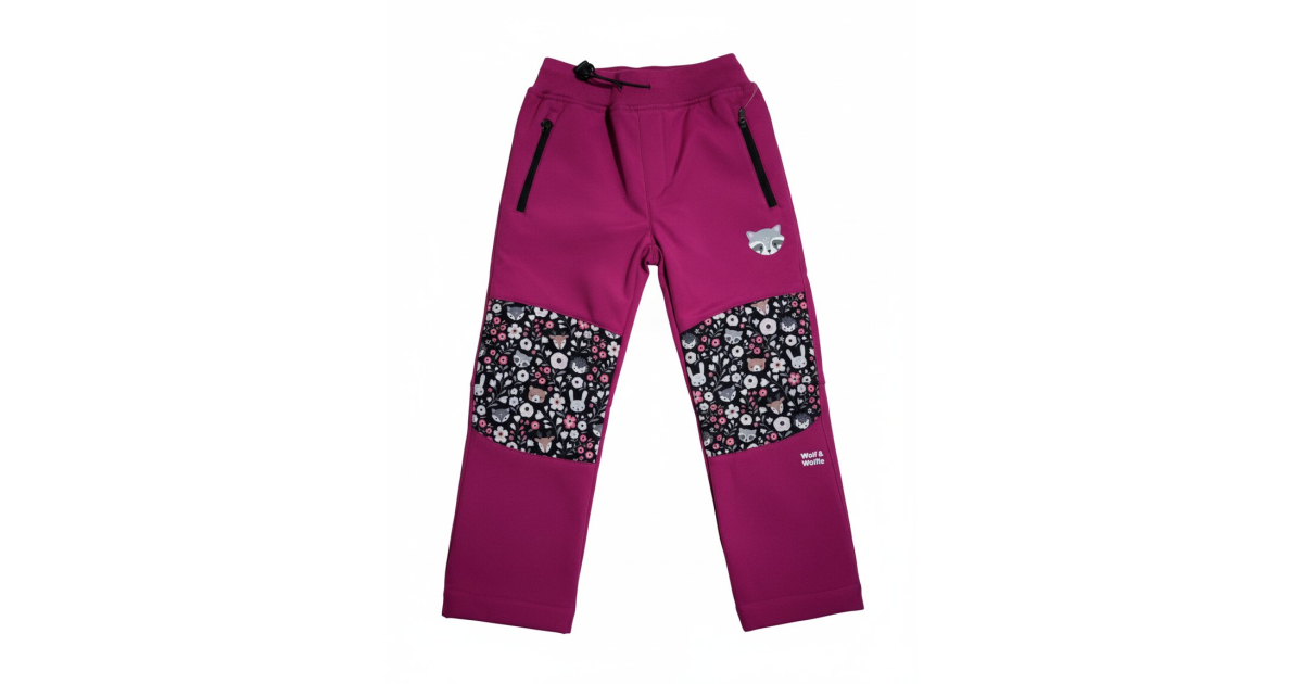 Softshellové kalhoty Wolf zateplené B2591 lesní zvířátka
