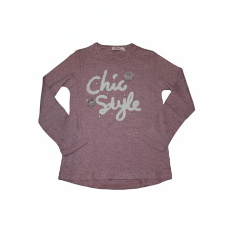 Tričko úplet - svetřík Kugo dlouhý rukáv růžová