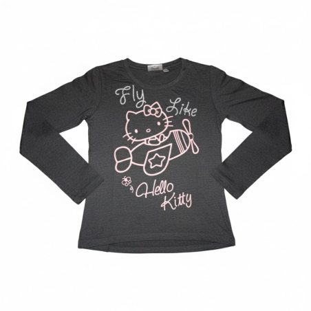 Dívčí tričko prodloužené dlouhý rukáv Hello Kitty