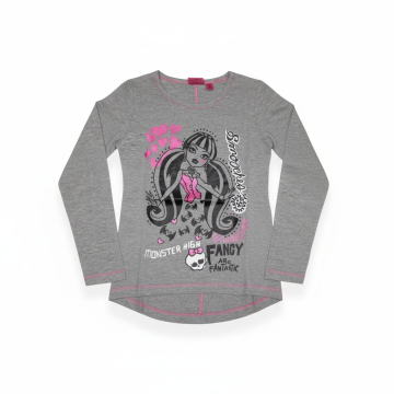 Dívčí tričko dlouhý rukáv MONSTER HIGH - šedé