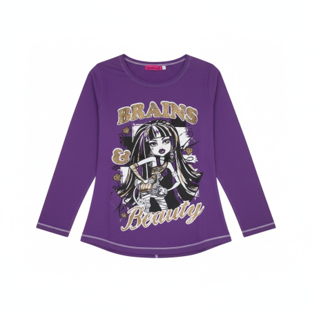 Dívčí tričko dlouhý rukáv MONSTER HIGH fialová