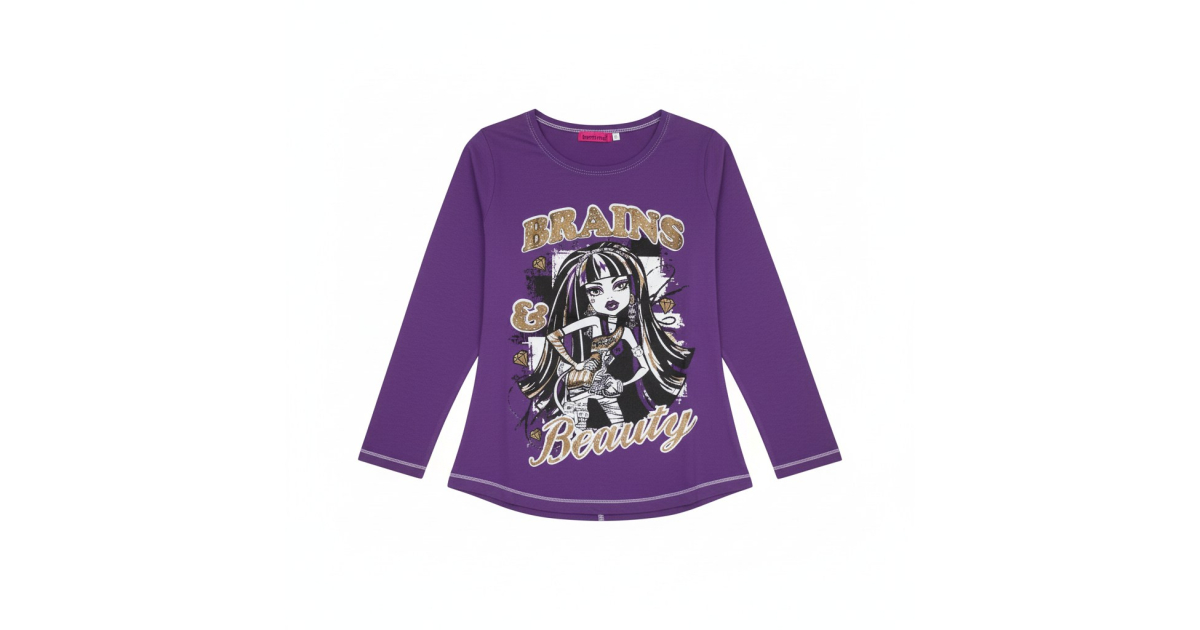 Dívčí tričko dlouhý rukáv MONSTER HIGH fialová