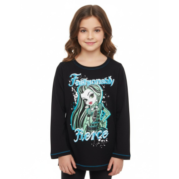 Dívčí tričko dlouhý rukáv MONSTER HIGH  černé