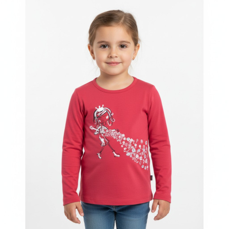 Dívčí tričko dlouhý rukáv Wolf princezna růžová