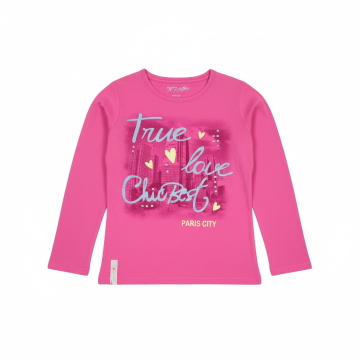 Dívčí tričko dlouhý rukáv Kugo město Paříž