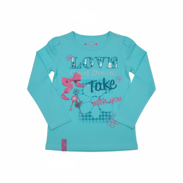 Dívčí tričko dlouhý rukáv LOVE Kugo