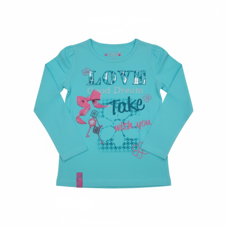 Dívčí tričko dlouhý rukáv LOVE Kugo