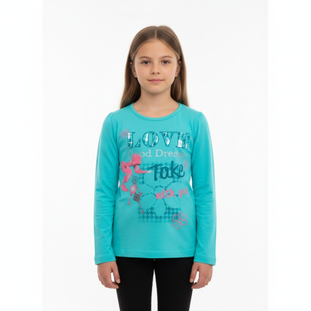 Dívčí tričko dlouhý rukáv LOVE Kugo