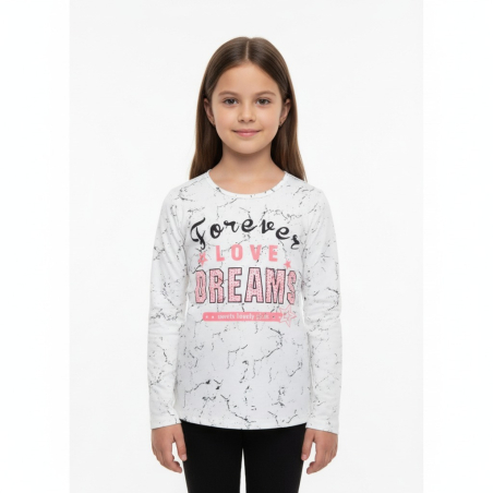 Dívčí tričko dlouhý rukáv s nápisem