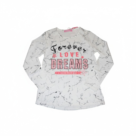 Dívčí tričko dlouhý rukáv s nápisem