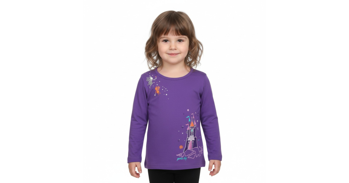 Dívčí tričko dlouhý rukáv zámek / hrad  Kugo