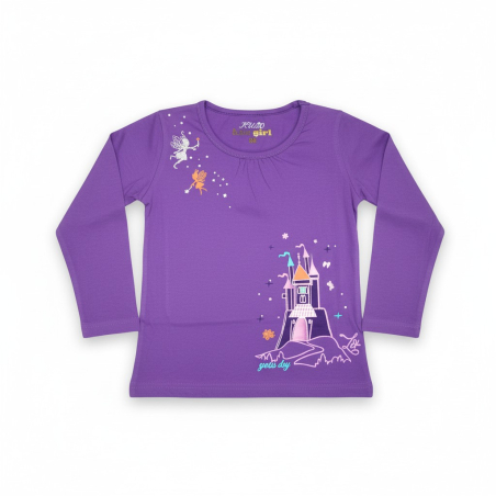 Dívčí tričko dlouhý rukáv zámek / hrad  Kugo